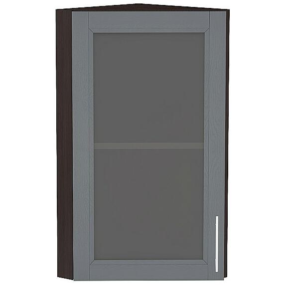 Шкаф верхний торцевой остекленный Сканди ВТ 230 Graphite Softwood-Венге