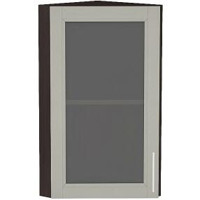 Шкаф верхний торцевой остекленный Сканди ВТ 230 Grey Softwood-Венге