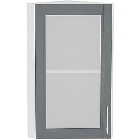 Шкаф верхний торцевой остекленный Сканди ВТ 230 Graphite Softwood-Белый