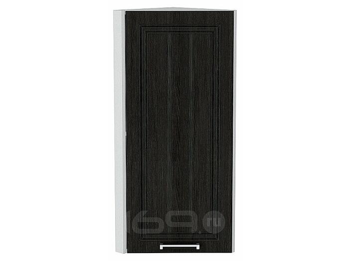 Шкаф верхний торцевой Прага Венге премиум Белый 920*300*304