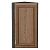 Шкаф верхний торцевой Шале Brown Dreamline Graphite 716*300*306