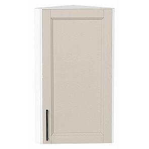 Шкаф верхний торцевой Сканди Cream Silkwood/Белый 716*300*306