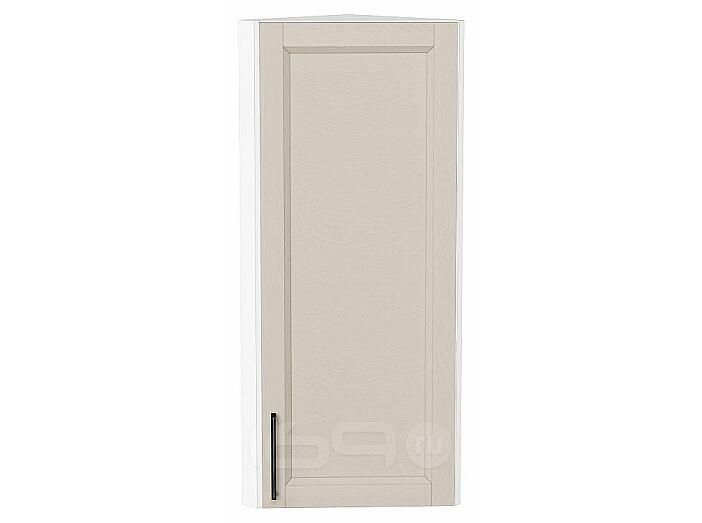 Шкаф верхний торцевой Сканди Cream Silkwood/Белый 920*300*306