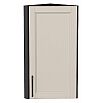 Шкаф верхний торцевой Сканди Cream Silkwood/Graphite 716*300*306