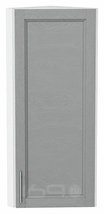Шкаф верхний торцевой Сканди Grey Softwood Белый 920*300*306