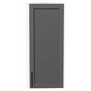 Шкаф верхний торцевой Сканди Stormy Silkwood/Белый 920*300*306