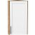 Шкаф верхний торцевой Сканди White Silkwood/Дуб Вотан 716*300*306