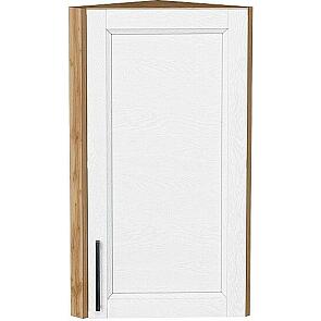 Шкаф верхний торцевой Сканди White Silkwood/Дуб Вотан 716*300*306