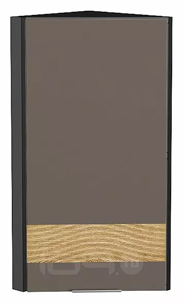 Шкаф верхний торцевой Терра DL Смоки Софт Graphite 716*300*304