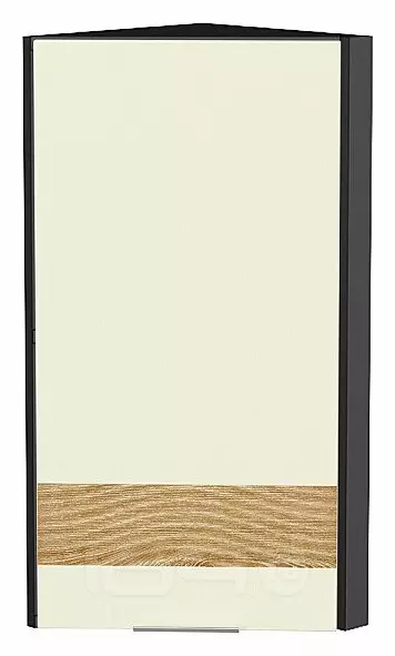 Шкаф верхний торцевой Терра DR Ваниль софт Graphite 716*300*304