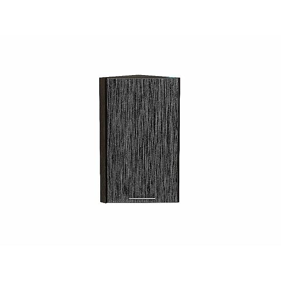 Шкаф верхний торцевой Валерия-М Черный металлик дождь Graphite 716*300*304