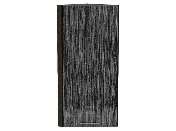 Шкаф верхний торцевой Валерия-М Черный металлик дождь Graphite 920*300*304