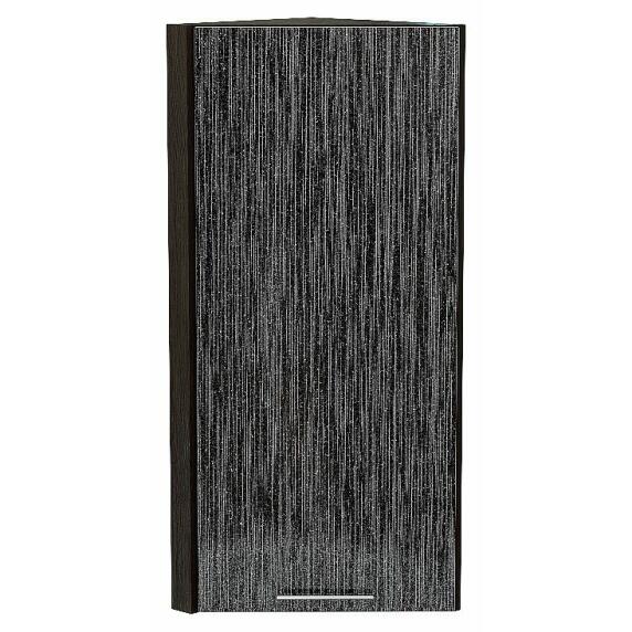 Шкаф верхний торцевой Валерия-М Черный металлик дождь Graphite 920*300*304