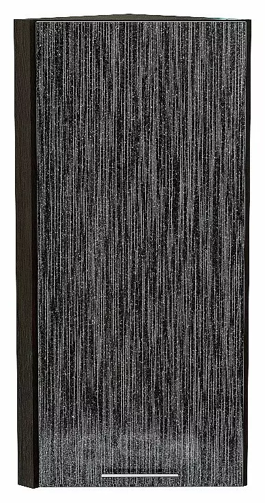 Шкаф верхний торцевой Валерия-М Черный металлик дождь Graphite 920*300*304