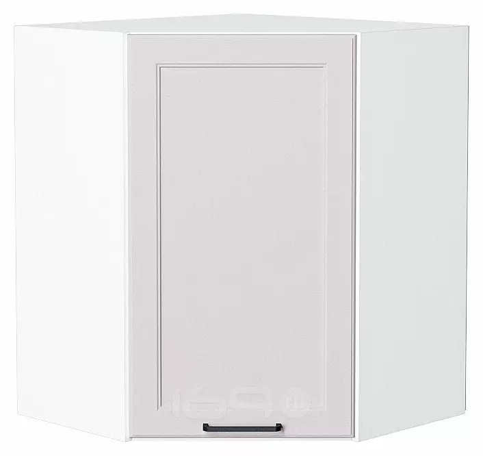 Шкаф верхний угловой Барселона Кашемир Белый 716*600*606