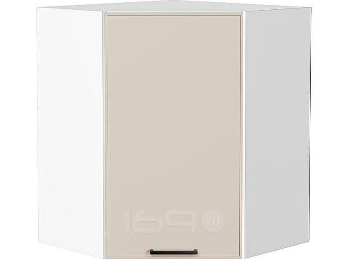 Шкаф верхний угловой Эйр Cream Silk/Белый 716*600*600