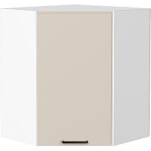 Шкаф верхний угловой Эйр Cream Silk/Белый 716*600*600
