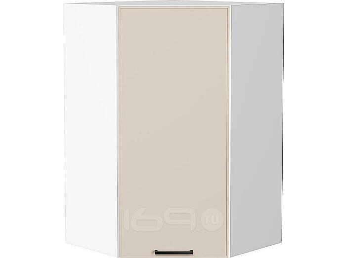 Шкаф верхний угловой Эйр Cream Silk/Белый 920*600*600