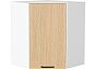 Шкаф верхний угловой Эйр Real Oak/Белый 716*600*600