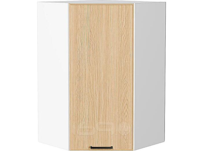 Шкаф верхний угловой Эйр Real Oak/Белый 920*600*600