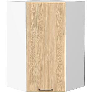 Шкаф верхний угловой Эйр Real Oak/Белый 920*600*600