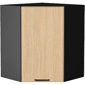 Шкаф верхний угловой Эйр Real Oak/Graphite 716*600*600