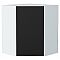 Шкаф верхний угловой Евро Антрацит / Белый 716*600*600