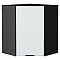 Шкаф верхний угловой Евро Белый / Graphite 716*600*600