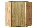 Шкаф верхний угловой Евро Дуб песочный/Дуб Вотан 716*600*600