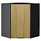 Шкаф верхний угловой Евро Дуб песочный/Graphite 716*600*600