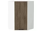 Шкаф верхний угловой Флэт Brown Casella Oak 2S/Белый 920*600*600