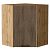 Шкаф верхний угловой Флэт Brown Casella Oak 2S/Дуб Вотан 716*600*600