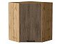 Шкаф верхний угловой Флэт Brown Casella Oak 2S/Дуб Вотан 716*600*600