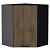 Шкаф верхний угловой Флэт Brown Casella Oak 2S/Graphite 716*600*600