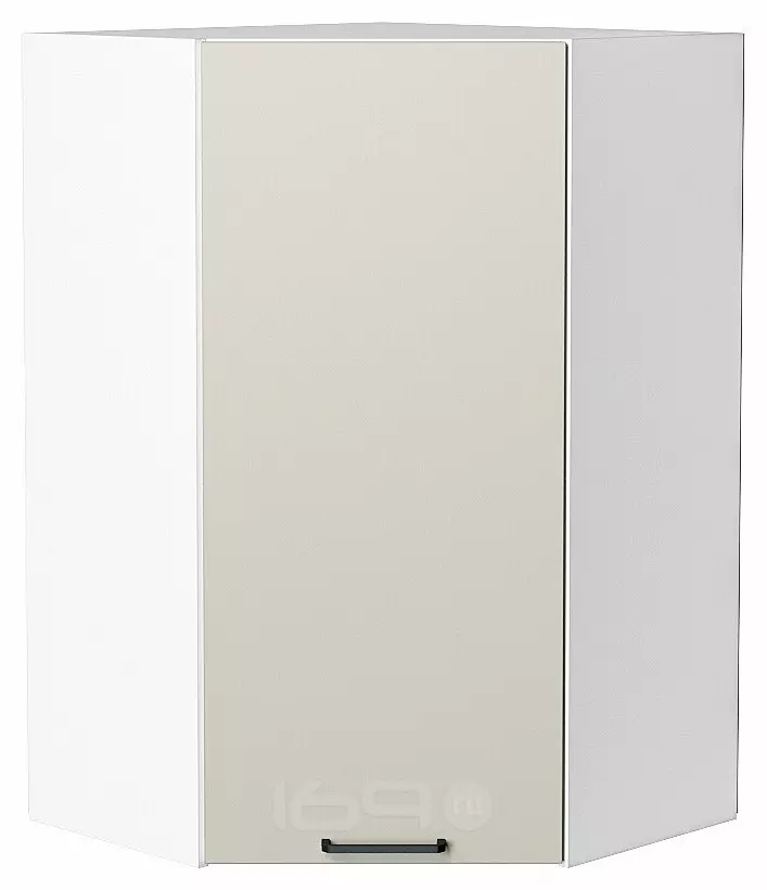 Шкаф верхний угловой Флэт Cashmere In 2S/Белый 920*600*600