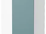 Шкаф верхний угловой Флэт Grey-green In 2S/Белый 920*600*600