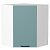Шкаф верхний угловой Флэт Grey-green In 2S/Белый 716*600*600