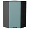 Шкаф верхний угловой Флэт Grey-green In 2S/Graphite 920*600*600 Шкаф верхний угловой Флэт Grey-green In 2S/Graphite 920*600*600