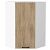 Шкаф верхний угловой Флэт Natural Casella Oak 2S/Белый 920*600*600