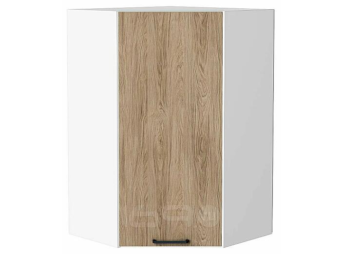 Шкаф верхний угловой Флэт Natural Casella Oak 2S/Белый 920*600*600