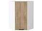 Шкаф верхний угловой Флэт Natural Casella Oak 2S/Белый 920*600*600