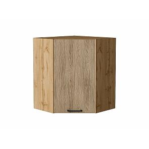 Шкаф верхний угловой Флэт Natural Casella Oak 2S/Дуб Вотан 716*600*600