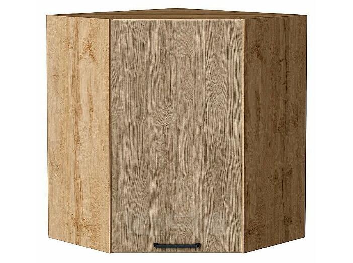 Шкаф верхний угловой Флэт Natural Casella Oak 2S/Дуб Вотан 716*600*600