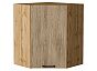 Шкаф верхний угловой Флэт Natural Casella Oak 2S/Дуб Вотан 716*600*600