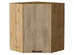 Шкаф верхний угловой Флэт Natural Casella Oak 2S/Дуб Вотан 716*600*600