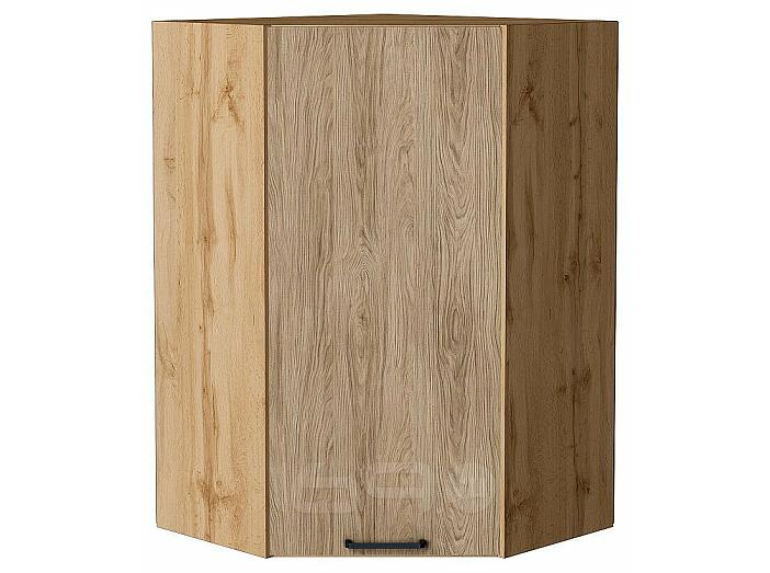 Шкаф верхний угловой Флэт Natural Casella Oak 2S/Дуб Вотан 920*600*600