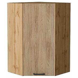Шкаф верхний угловой Флэт Natural Casella Oak 2S/Дуб Вотан 920*600*600