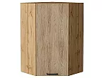 Шкаф верхний угловой Флэт Natural Casella Oak 2S/Дуб Вотан 920*600*600
