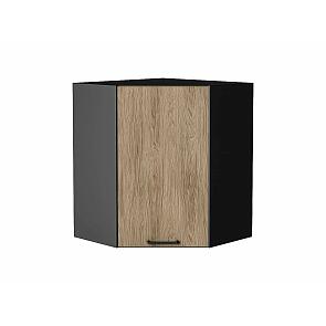 Шкаф верхний угловой Флэт Natural Casella Oak 2S/Graphite 716*600*600