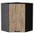 Шкаф верхний угловой Флэт Natural Casella Oak 2S/Graphite 716*600*600